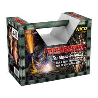 Sprüh- und Leuchtartikel - Feuerkasten, 4er-Fontänenbatterie