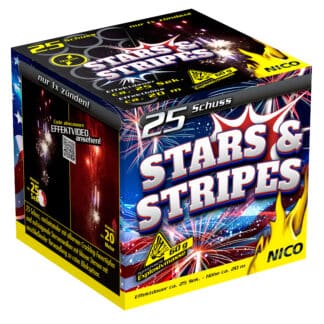 Classic Line Batteriefeuerwerk - Stars & Stripes, 25 Schuss